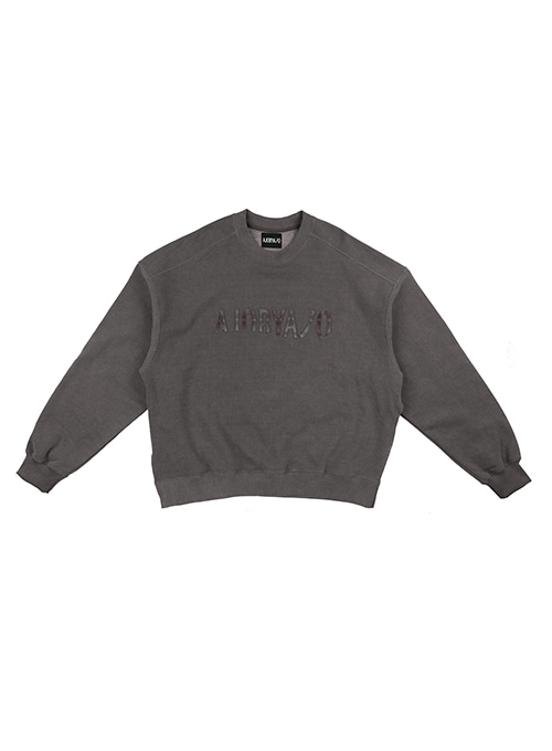 Oversized Slit Sweat Shirt [Grey]